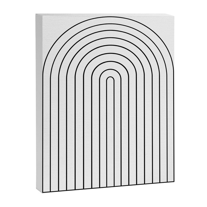 Minimal Arch IV Black and White Modern Geometric Lines Canvas Print Gallery Image 1
