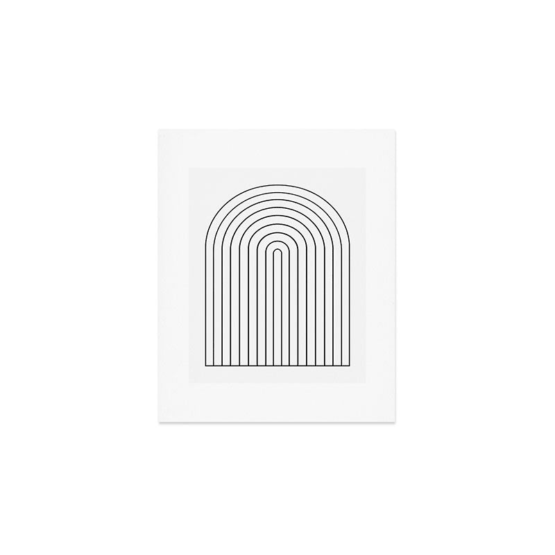 Minimal Arch IV Black and White Modern Geometric Lines Art Print Gallery Image 1