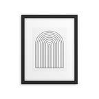 Minimal Arch IV Black and White Modern Geometric Lines Framed Art Print Gallery Image 5