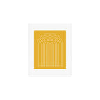 Minimal Arch IX Golden Yellow Modern Geometric Lines Art Print Gallery Image 1