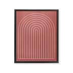 Minimal Arch LII Rose Modern Geometric Lines Framed Canvas Print Gallery Image 6