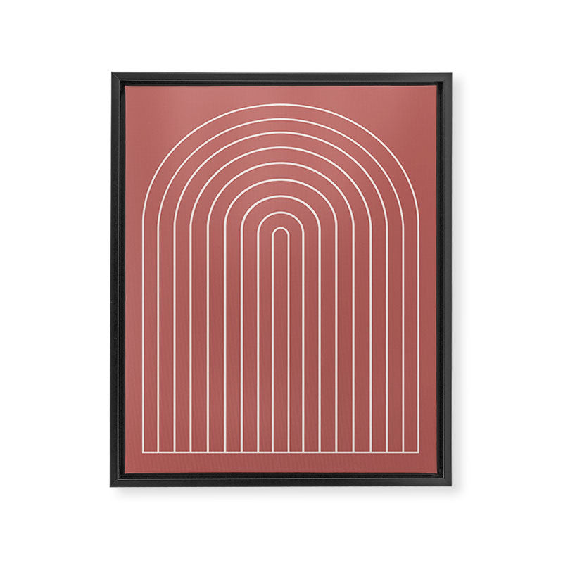 Minimal Arch LII Rose Modern Geometric Lines Framed Canvas Print Gallery Image 6