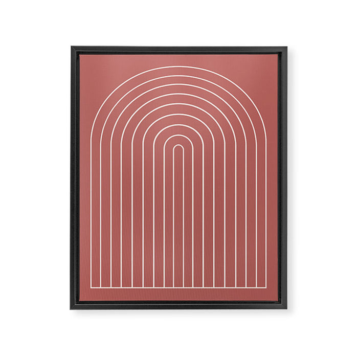 Minimal Arch LII Rose Modern Geometric Lines Framed Canvas Print Gallery Image 1