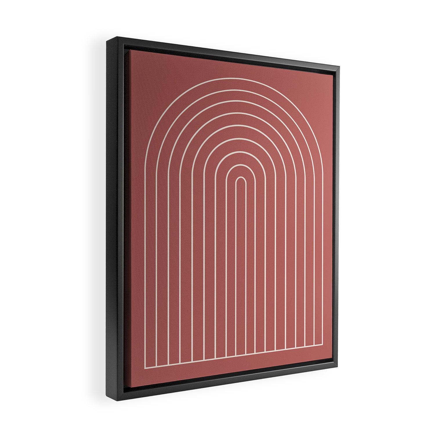 Minimal Arch LII Rose Modern Geometric Lines Framed Canvas Print Gallery Image 2