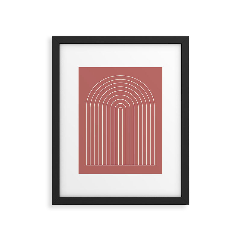 Minimal Arch LII Rose Modern Geometric Lines Framed Art Print Gallery Image 5