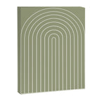 Minimal Arch LIII Earthy Sage Green Modern Geometric Lines Canvas Print Gallery Image 6