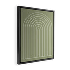 Minimal Arch LIII Earthy Sage Green Modern Geometric Lines Framed Canvas Print Gallery Image 2