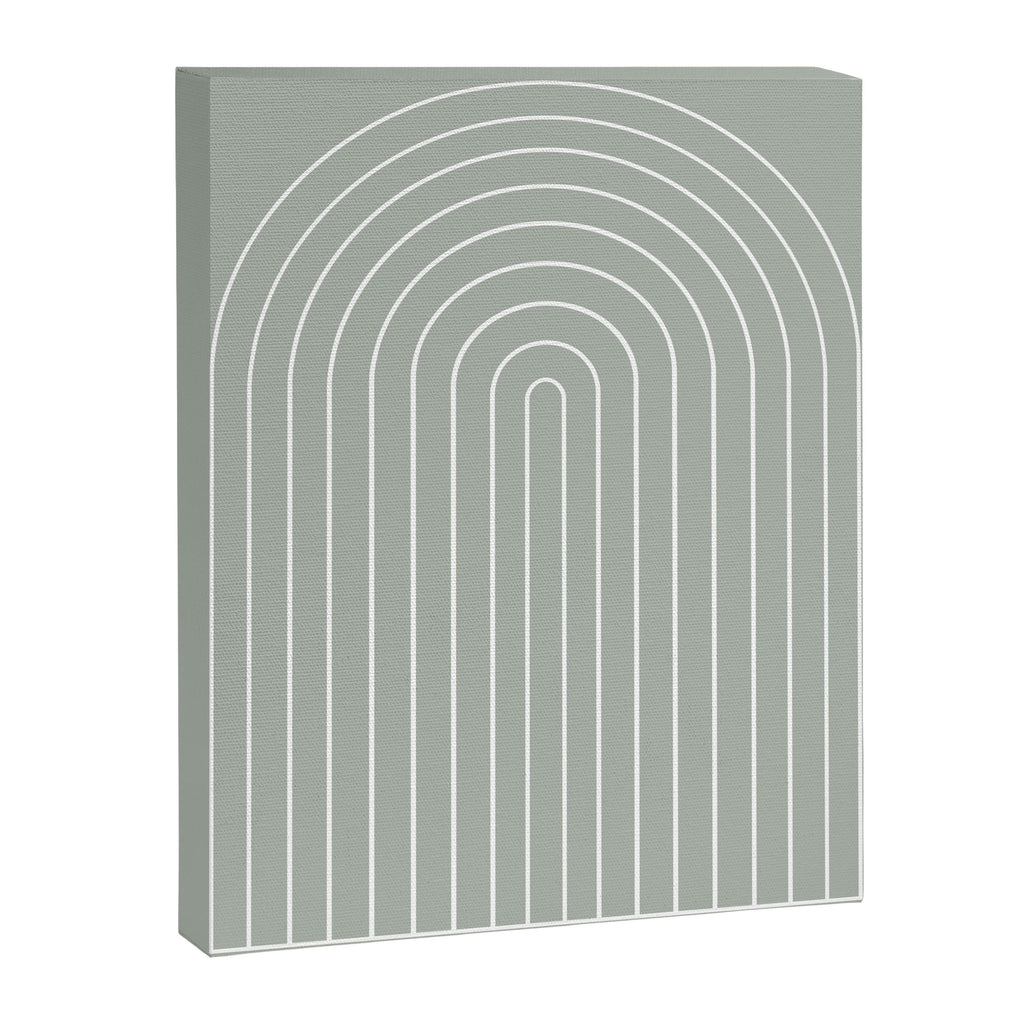 Minimal Arch LIV Pastel Sage Green Modern Geometric Lines Canvas Print Gallery Image 6