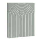 Minimal Arch LIV Pastel Sage Green Modern Geometric Lines Canvas Print Gallery Image 6