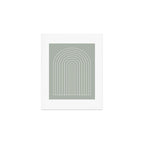 Minimal Arch LIV Pastel Sage Green Modern Geometric Lines Art Print Gallery Image 1