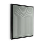 Minimal Arch LIV Pastel Sage Green Modern Geometric Lines Framed Canvas Print Gallery Image 2