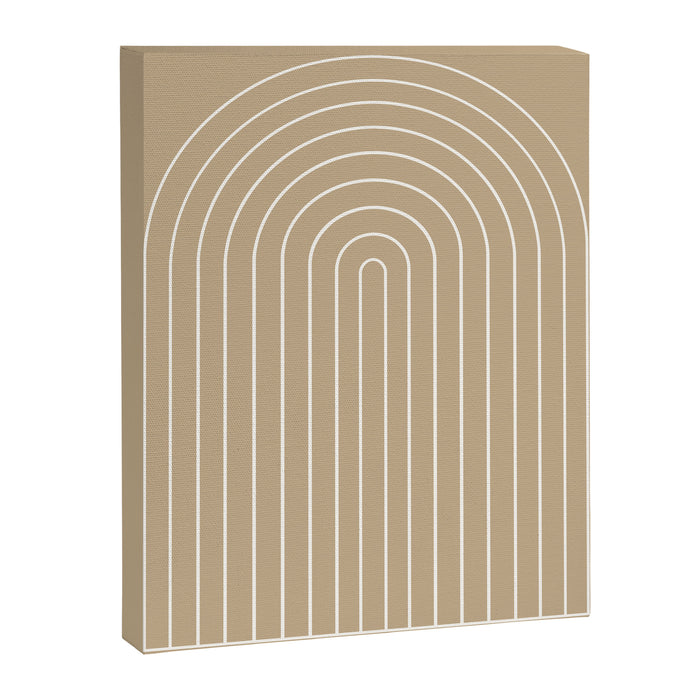 Minimal Arch LVI Neutral Tan Modern Geometric Lines Canvas Print Gallery Image 1