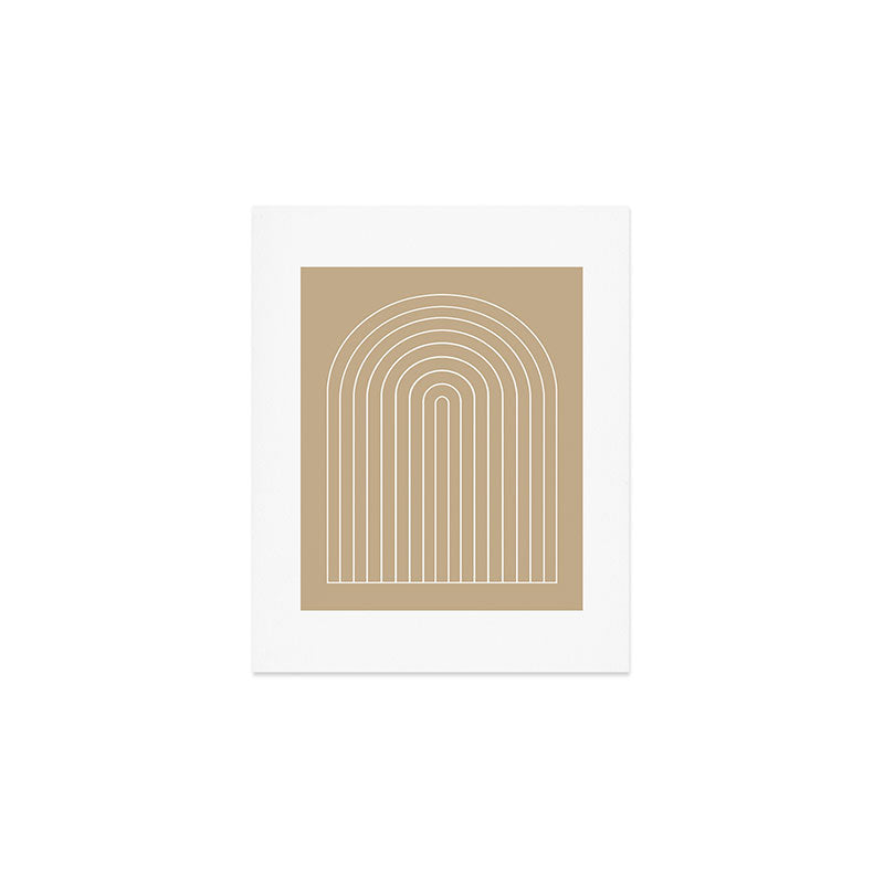 Minimal Arch LVI Neutral Tan Modern Geometric Lines Art Print Gallery Image 1