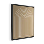 Minimal Arch LVI Neutral Tan Modern Geometric Lines Framed Canvas Print Gallery Image 2