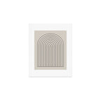 Minimal Arch LVII Vintage Creme and Black Modern Geometric Lines Art Print Gallery Image 1