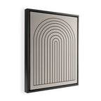 Minimal Arch LVII Vintage Creme and Black Modern Geometric Lines Framed Canvas Print Gallery Image 2