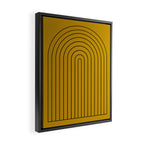 Minimal Arch VII Ochre Modern Geometric Lines Framed Canvas Print Gallery Image 2