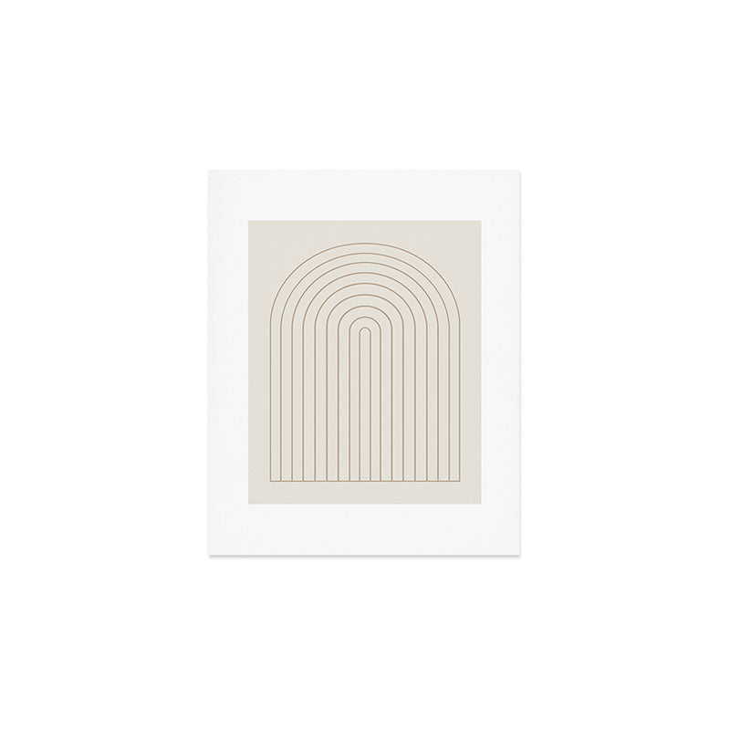 Minimal Arch XI Natural Neutral Modern Geometric Lines Art Print Gallery Image 1