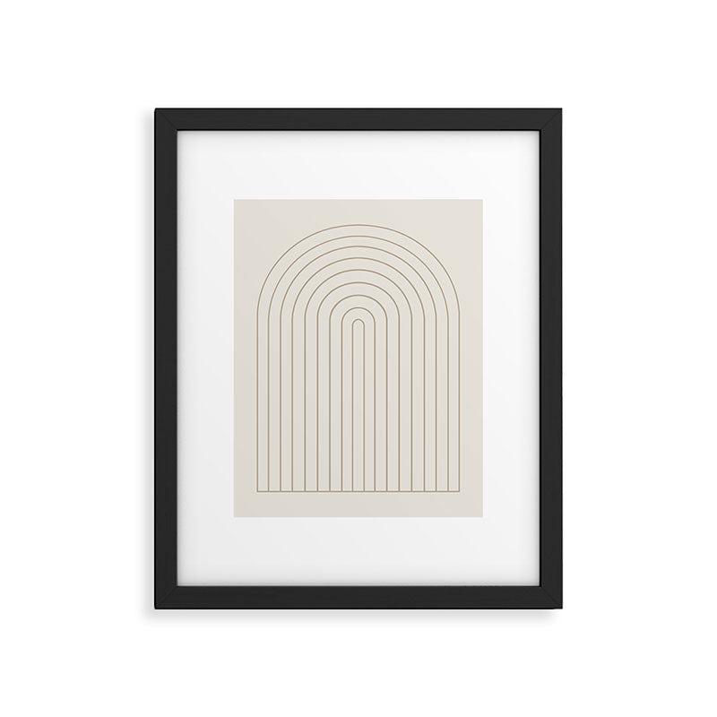 Minimal Arch XI Natural Neutral Modern Geometric Lines Framed Art Print Gallery Image 5