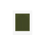 Minimal Arch XII Dark Green Modern Geometric Lines Art Print Gallery Image 1