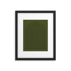 Minimal Arch XII Dark Green Modern Geometric Lines Framed Art Print Gallery Image 5
