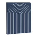 Minimal Arch XIV Navy Blue Modern Geometric Lines Canvas Print Gallery Image 6