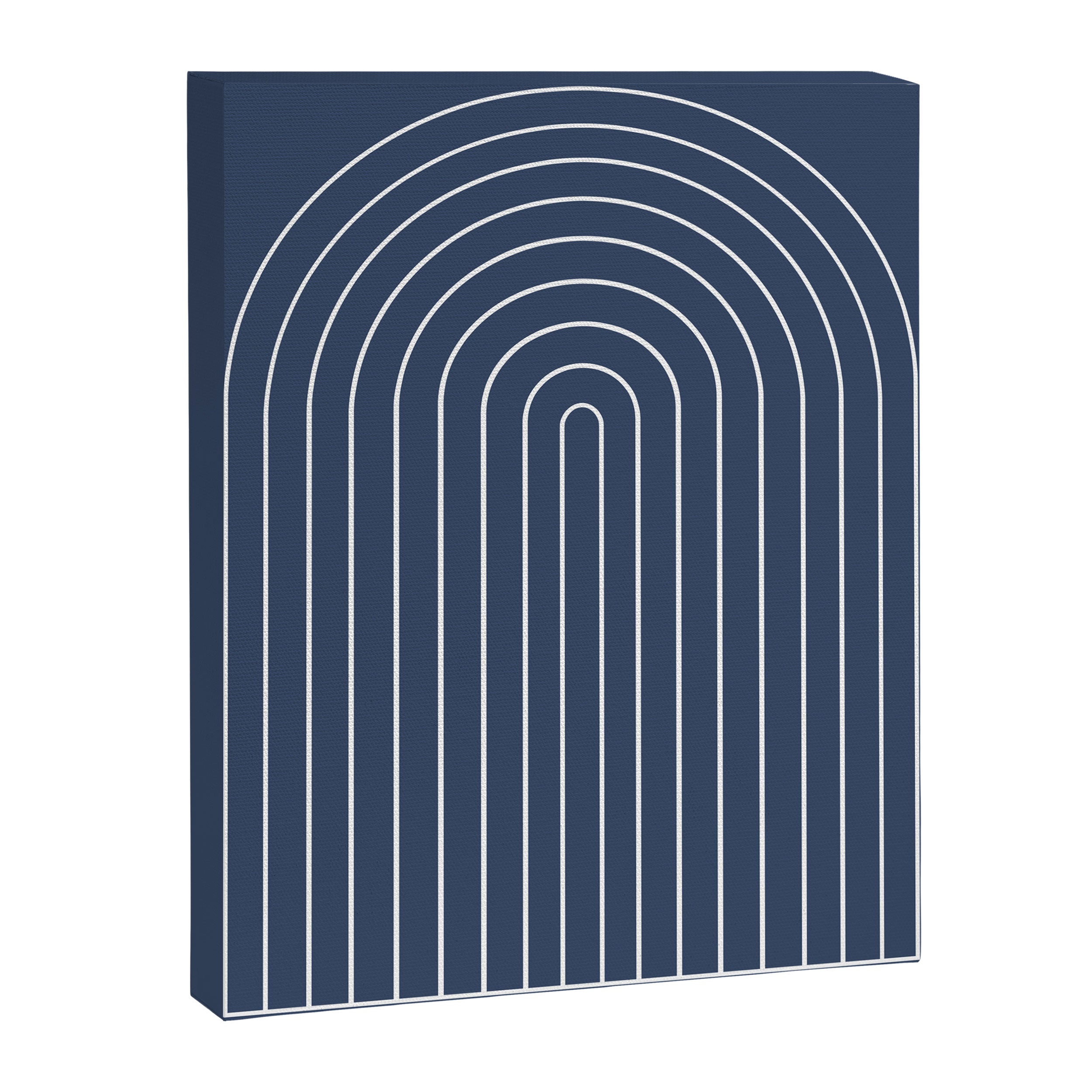Minimal Arch XIV Navy Blue Modern Geometric Lines Canvas Print Gallery Image 6