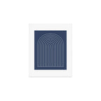 Minimal Arch XIV Navy Blue Modern Geometric Lines Art Print Gallery Image 1