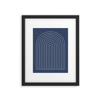 Minimal Arch XIV Navy Blue Modern Geometric Lines Framed Art Print Gallery Image 5