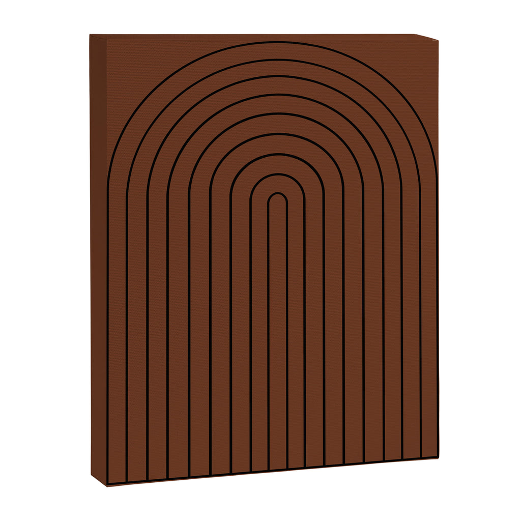 Minimal Arch XLII Brick Red Modern Geometric Lines Canvas Print Gallery Image 6