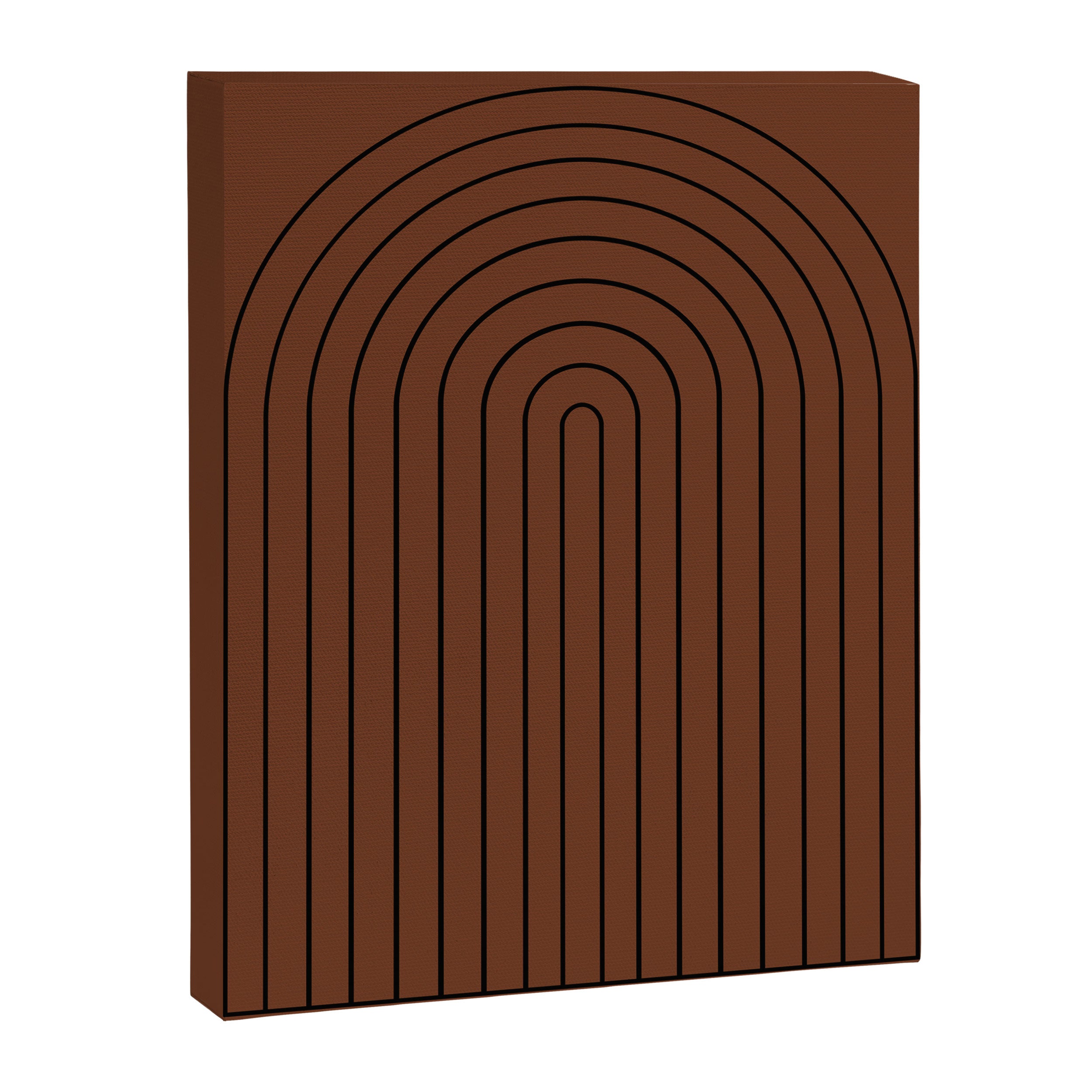 Minimal Arch XLII Brick Red Modern Geometric Lines Canvas Print Gallery Image 6