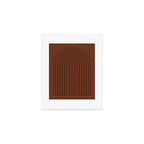 Minimal Arch XLII Brick Red Modern Geometric Lines Art Print Gallery Image 1