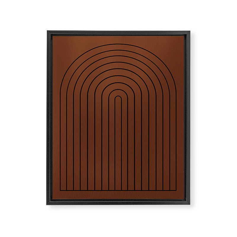 Minimal Arch XLII Brick Red Modern Geometric Lines Framed Canvas Print Gallery Image 6