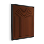 Minimal Arch XLII Brick Red Modern Geometric Lines Framed Canvas Print Gallery Image 2