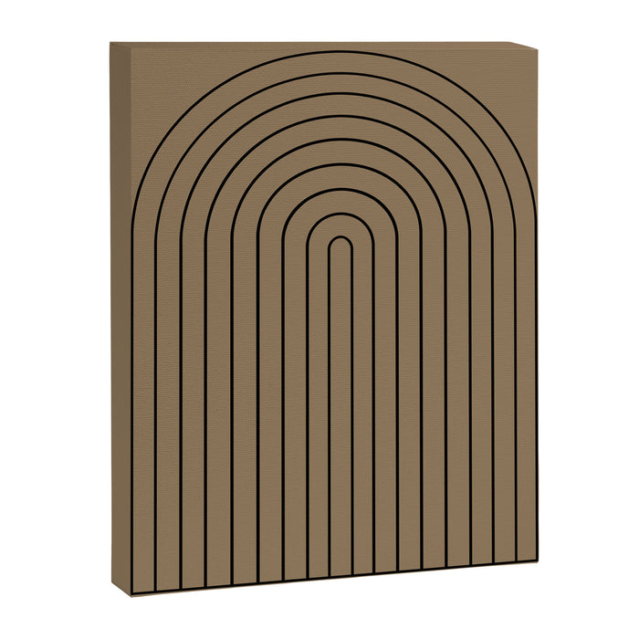 Minimal Arch XLIII Natural Tan Modern Geometric Lines Canvas Print Gallery Image 1