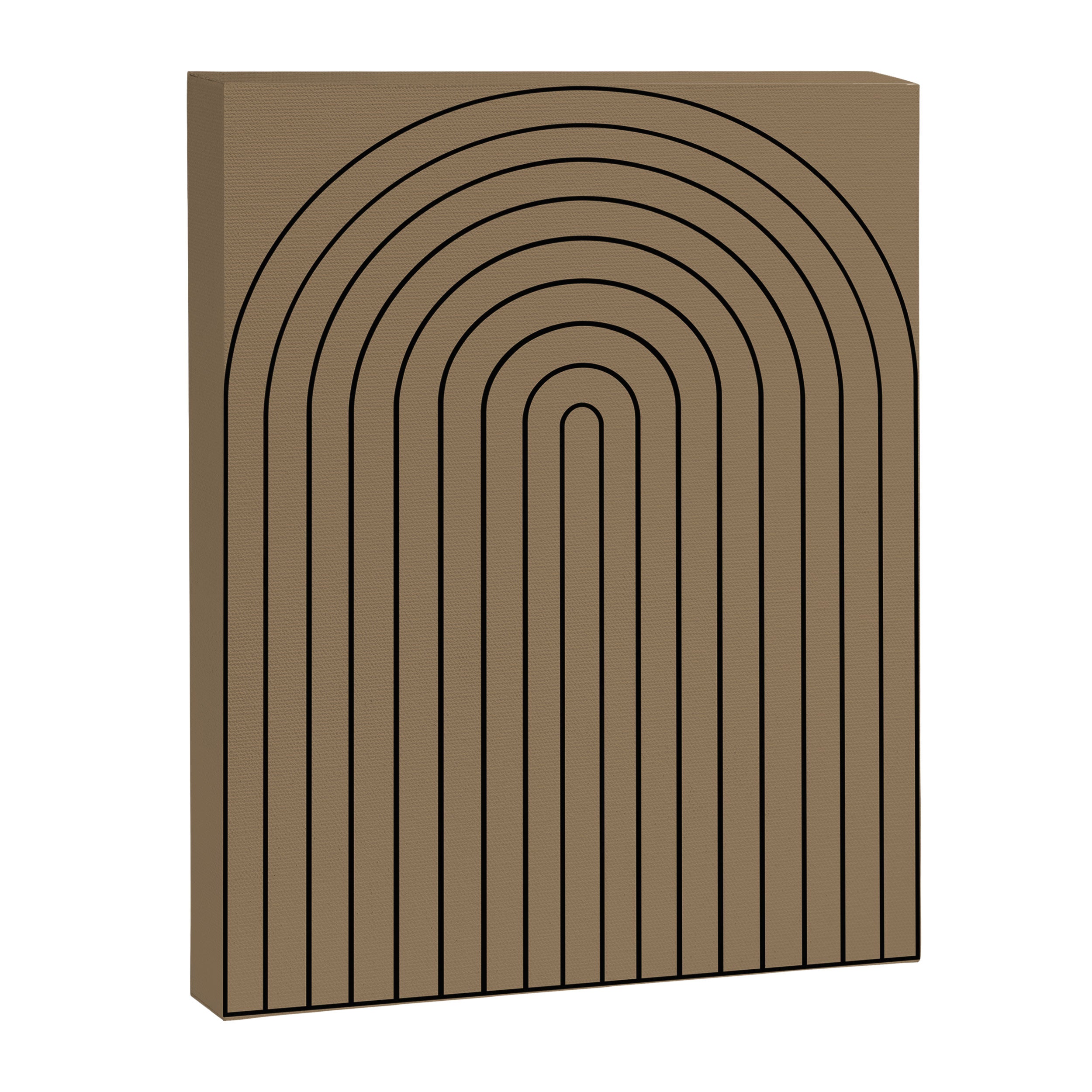 Minimal Arch XLIII Natural Tan Modern Geometric Lines Canvas Print Gallery Image 6