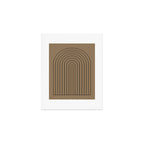 Minimal Arch XLIII Natural Tan Modern Geometric Lines Art Print Gallery Image 1