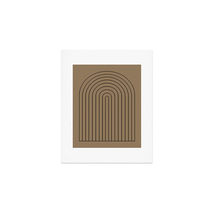 Minimal Arch XLIII Natural Tan Modern Geometric Lines Art Print Gallery Image 1