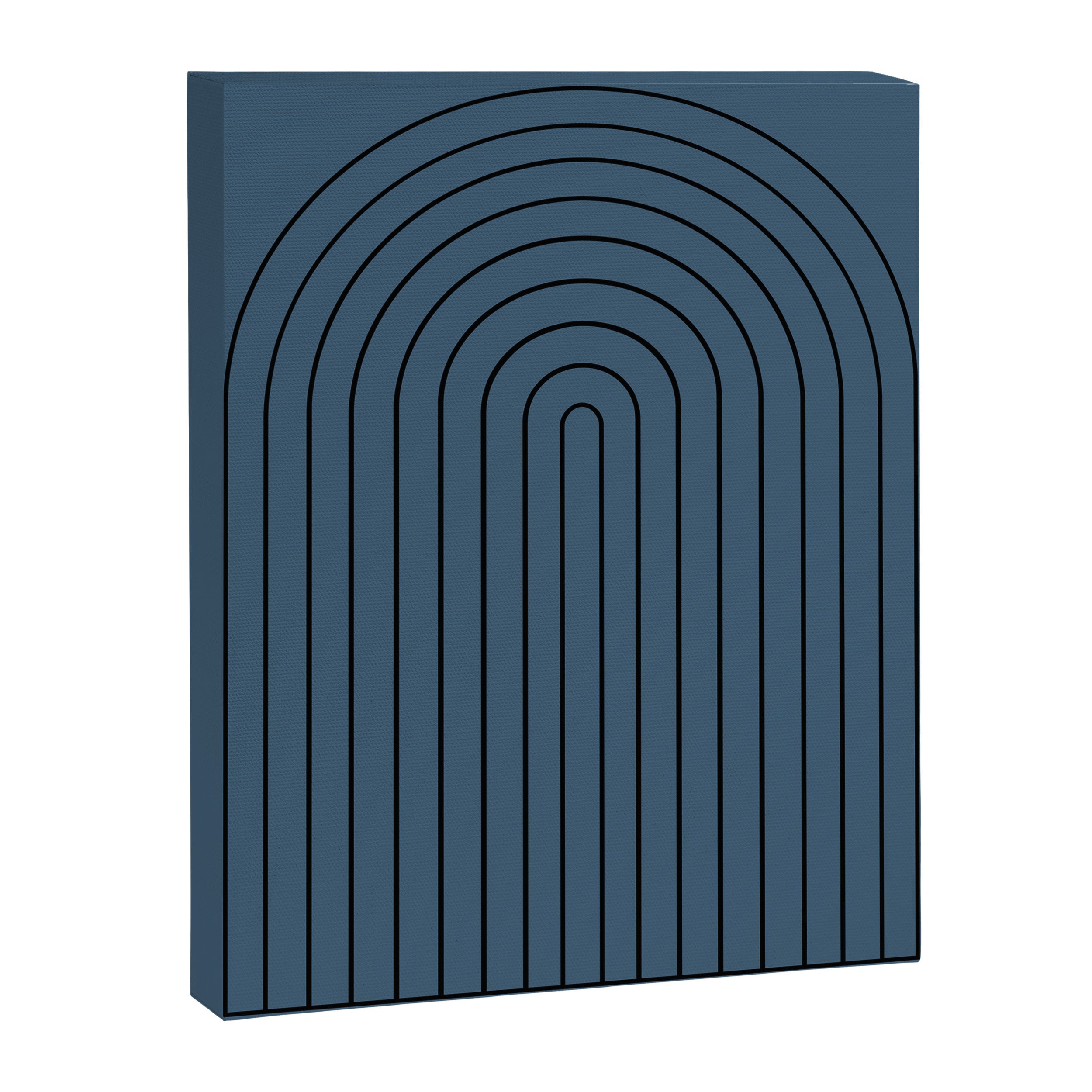 Minimal Arch XLIV Navy Blue Modern Geometric Lines Canvas Print Gallery Image 6