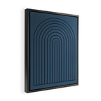 Minimal Arch XLIV Navy Blue Modern Geometric Lines Framed Canvas Print Gallery Image 2