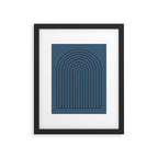 Minimal Arch XLIV Navy Blue Modern Geometric Lines Framed Art Print Gallery Image 5