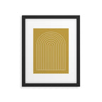 Minimal Arch XLIX Ochre Yellow Modern Geometric Lines Framed Art Print Gallery Image 5