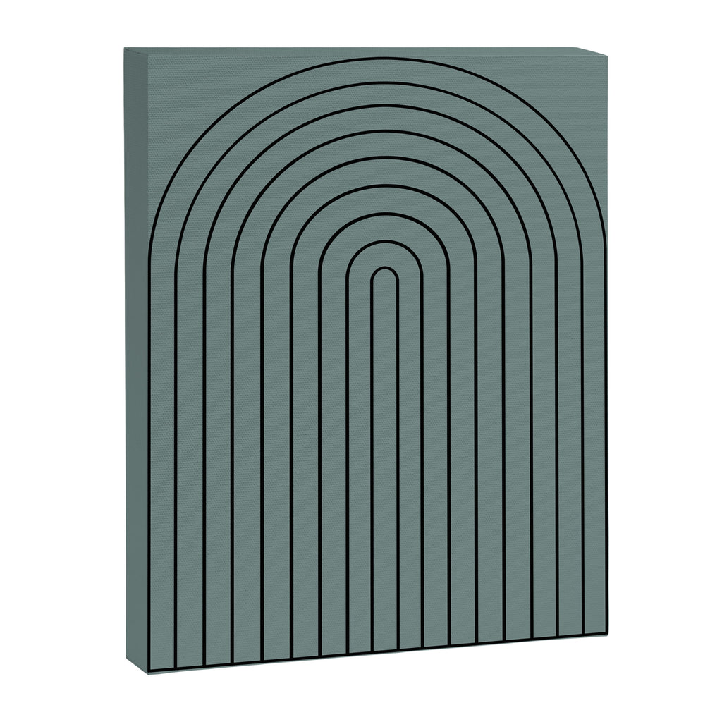 Minimal Arch XLV Neutral Teal Modern Geometric Lines Canvas Print Gallery Image 6