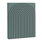 Minimal Arch XLV Neutral Teal Modern Geometric Lines Canvas Print Gallery Image 6