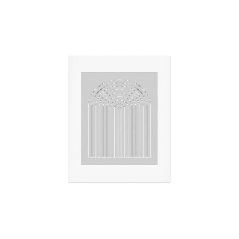 Minimal Arch XLVI Light Grey Modern Geometric Lines Art Print Gallery Image 1