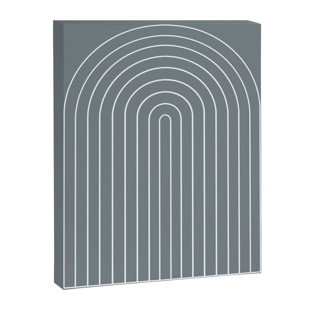 Minimal Arch XLVII Neutral Grey Blue Modern Geometric Lines Canvas Print Gallery Image 6
