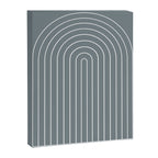 Minimal Arch XLVII Neutral Grey Blue Modern Geometric Lines Canvas Print Gallery Image 6