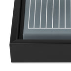 Minimal Arch XLVII Neutral Grey Blue Modern Geometric Lines Framed Canvas Print Gallery Image 3