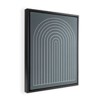 Minimal Arch XLVII Neutral Grey Blue Modern Geometric Lines Framed Canvas Print Gallery Image 2
