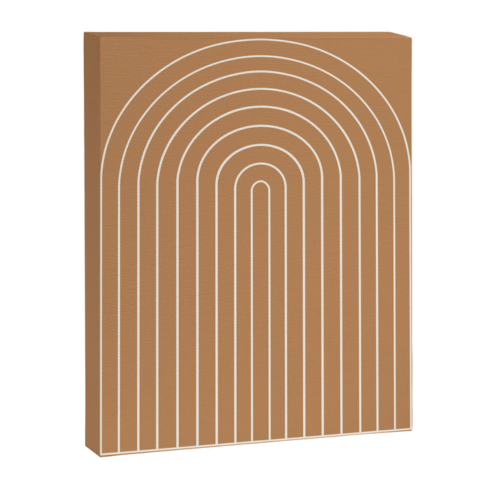 Minimal Arch XLVIII Peach Orange Modern Geometric Lines Canvas Print Gallery Image 1